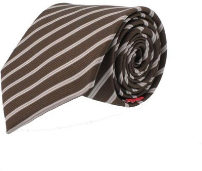 

Maesta MTIE123 Geometric Print Men's Tie, Brown
