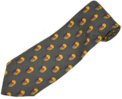 

Sakshi International Premium Italian Silk Collection Printed Men's Tie, Grey
