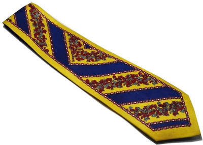 

Sakshi International Printed Men's Tie, Blue;yellow