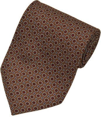 Sakshi International Printed Men's Tie, Brown