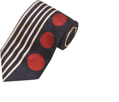 

Sakshi International Printed Tie, Green & white