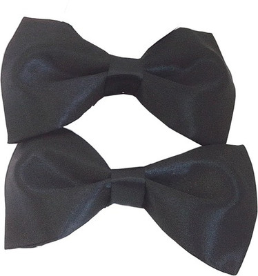 Wholesome Deal Black 003 Solid Men Tie Pack of 2
