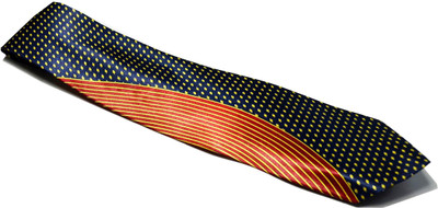 

Sakshi International Printed Men's Tie, Dark blue and red