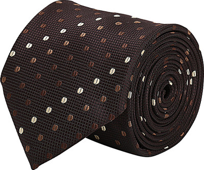 

CorpWed Stylish Make Embroidered Men's Tie, Brown