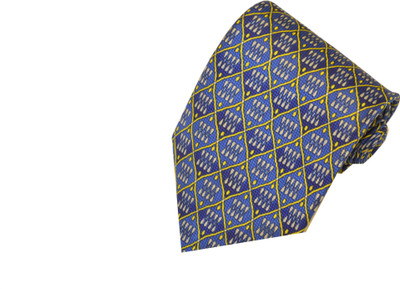 

Sakshi International Printed Men's Tie, Dark blue