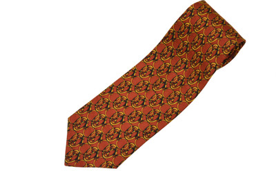 

Sakshi International Premium Italian Silk Collection Printed Men's Tie, Brown