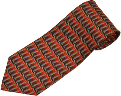 

Sakshi International Printed Men's Tie, Red