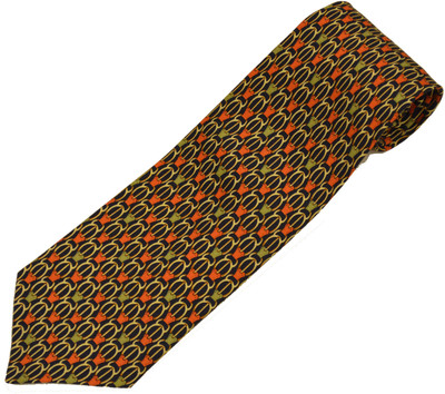 

Sakshi International Premium Italian Silk Collection Printed Men's Tie, Black