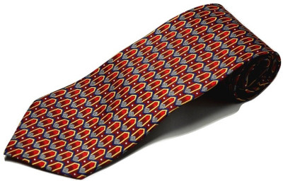 

Sakshi International Printed Men's Tie, Red