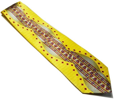 

Sakshi International Printed Men's Tie, Yellow
