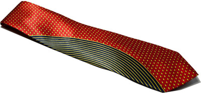 

Sakshi International Printed Men's Tie, Red and dark blue