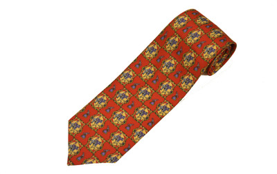 

Sakshi International Premium Italian Silk Collection Printed Men's Tie, Red