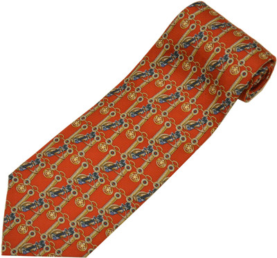 

Sakshi International Printed Men's Tie, Orange