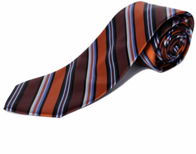 

Blacksmith Striped Men's Tie, Brown