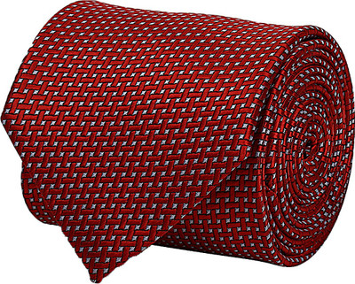 

CorpWed Simple Delight Embroidered Men's Tie, Red;white