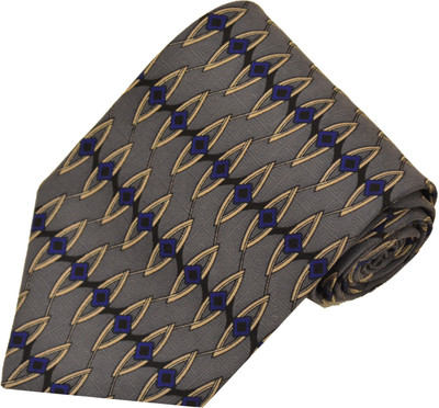 

Sakshi International Printed Men's Tie, Grey