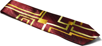 

Sakshi International Printed Men's Tie, Maroon