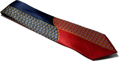 

Sakshi International Printed Men's Tie, Red and blue