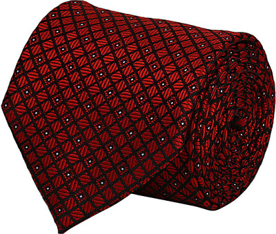 

CorpWed Purple Delight Embroidered Men's Tie, Black;red
