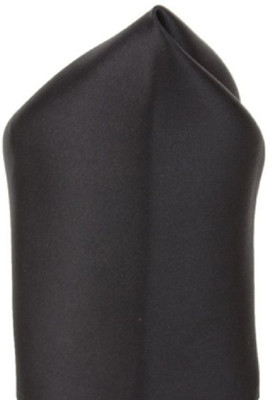 

pkms Solid Tie, Blackmail plain satin pocket square