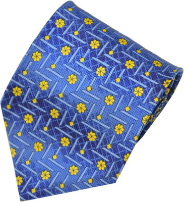 

Sakshi International Printed Men's Tie, Blue