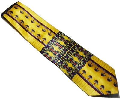 Sakshi International Printed Men's Tie, Yellow