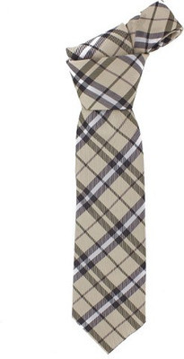 

Maesta MTIE123 Geometric Print Men's Tie, Brown