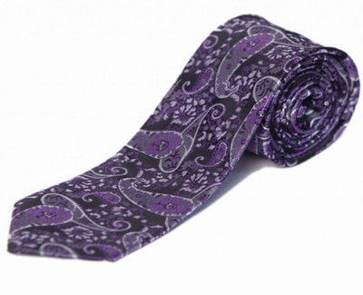 

Blacksmith Self Design Men's Tie, Purple