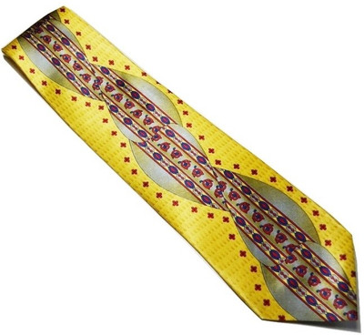 

Sakshi International Printed Men's Tie, Yellow