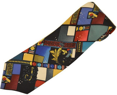 

Sakshi International Premium Italian Silk Collection Printed Men's Tie, Multicolor