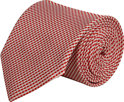

CorpWed Simple Appeal Embroidered Men's Tie, Red;white