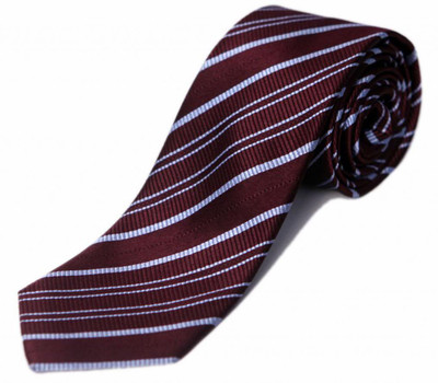 

Blacksmith Striped Men's Tie, Wine