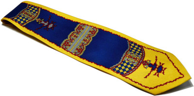 

Sakshi International Printed Men's Tie, Yellow and blue