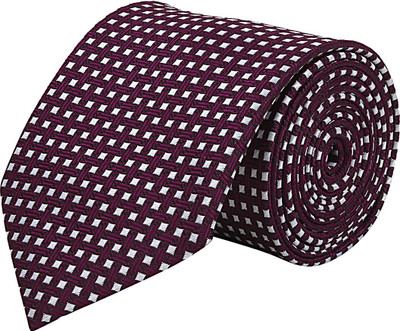 

CorpWed Simple Charm Embroidered Men's Tie, Purple;white