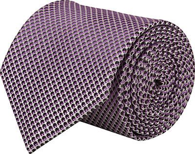 

CorpWed Contemporary Appeal Embroidered Men's Tie, Purple;white