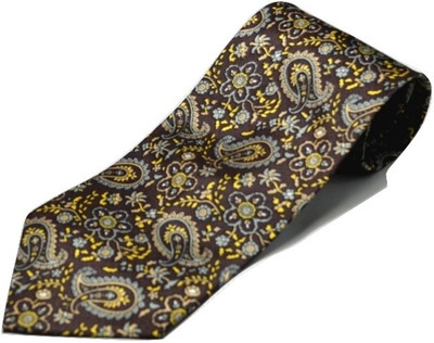 

Sakshi International Printed Men's Tie, Brown