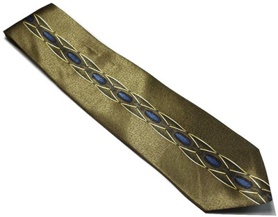 

Sakshi International Printed Men's Tie, Golden brown