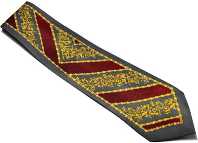 

Sakshi International Printed Men's Tie, Grey;red