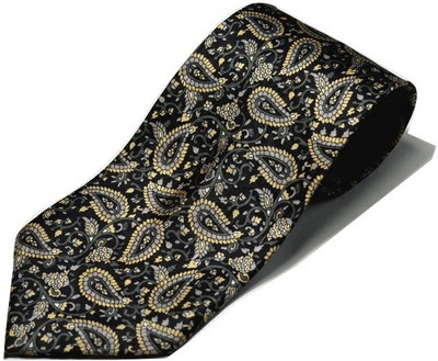 

Sakshi International Printed Men's Tie, Black