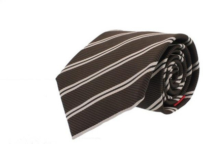 

Maesta MTIE123 Geometric Print Men's Tie, Hot brown