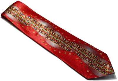 

Sakshi International Printed Men's Tie, Red
