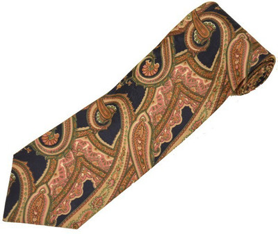 

Sakshi International Premium Italian Silk Collection Printed Men's Tie, Dark blue