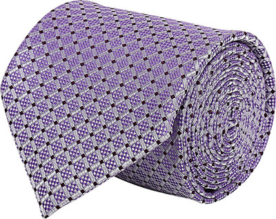 

CorpWed Embroidered Charm Embroidered Men's Tie, Purple;white