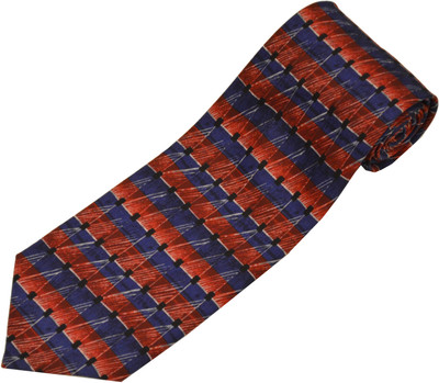 

Sakshi International Printed Men's Tie, Red