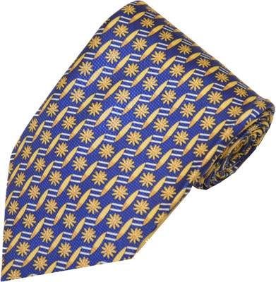 

Sakshi International Printed Men's Tie, Dark blue