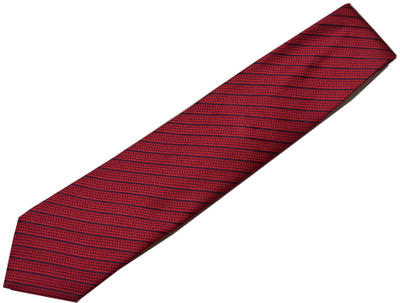 

Sakshi International Striped Men's Tie, Red