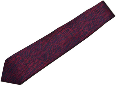 

Sakshi International Printed Men's Tie, Dark blue & red