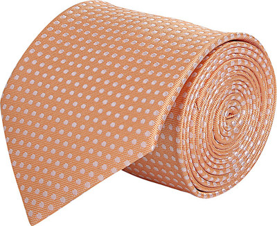 

CorpWed Stylish Appeal Embroidered Men's Tie, Orange;white