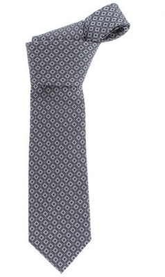

Maesta MTIE123 Checkered Men's Tie, Grey