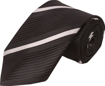 

CorpWed Trendy Black Charm Striped Men's Tie